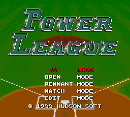 Power League Title Screen